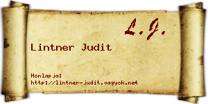 Lintner Judit névjegykártya